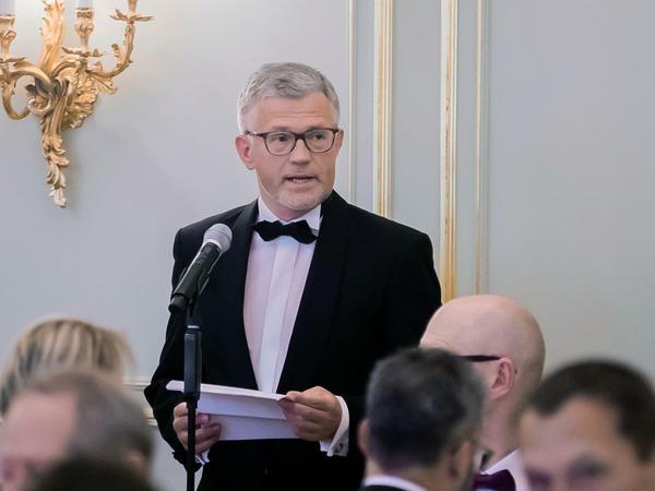 Würdigte die Arbeit von Kriegsberichterstattern und bat um eine Schweigeminute: der ukrainische Botschafter Andrij Melnyk.