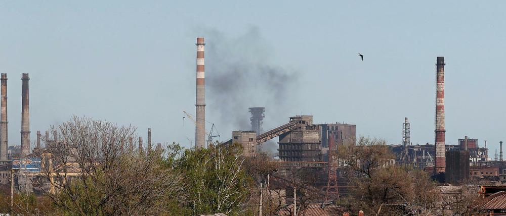 Das Azovstal-Werk in Mariupol (aufgenommen am 28. April)