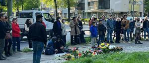 Etwa 60 Personen nahmen an der Kundgebung gegen Femizide in Pankow teil.