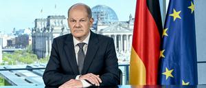 Bundeskanzler Olaf Scholz (SPD) hält am Sonntagabend eine Fernsehansprache an die Nation zum Krieg in der Ukraine.