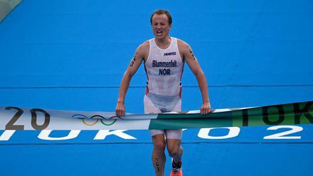 Kristian Blummenfelt, hier beim Olympiasieg in Tokio, ist momentan kaum zu schlagen.