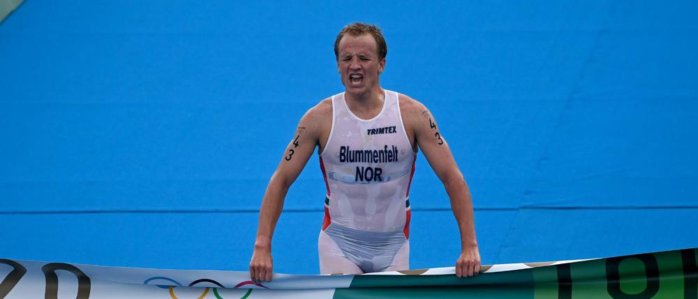Kristian Blummenfelt, hier beim Olympiasieg in Tokio, ist momentan kaum zu schlagen.