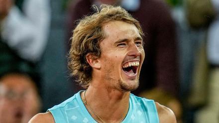 Alexander Zverev hat nach seinem Halbfinalsieg in Madrid gut lachen. 