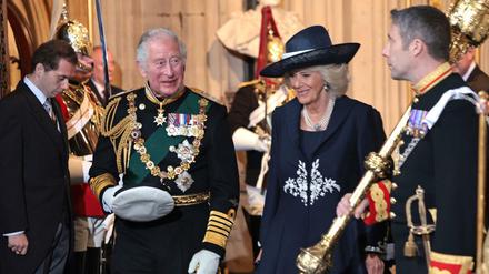 Prinz Charles und seine Frau Camilla bei der feierlichen Zeremonie.