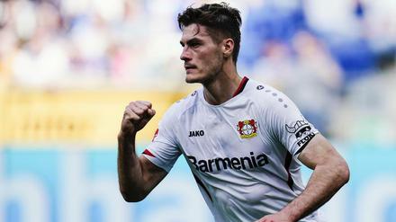 Patrik könnte mit einem 25. Treffer zu Bayer Leverkusens Toptorschützen in einer Saison aufsteigen.