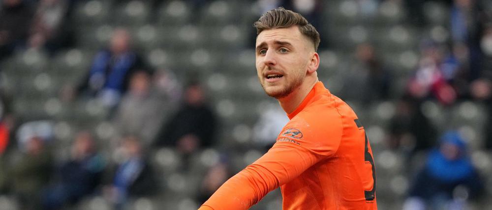 Präsent, kommunikativ, furchtlos. Torhüter Marcel Lotka genießt bei Hertha BSC viel Wertschätzung.
