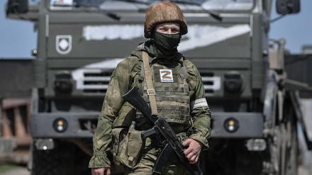 Ein pro-russischer Kämpfer in der Region Cherson