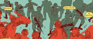 Kreativer Protest: Eine Szene aus dem Beitrag „Lasst den Fluss frei fließen“.