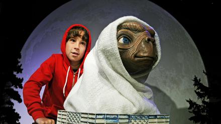 Wachsfiguren aus dem Film „E.T.“.