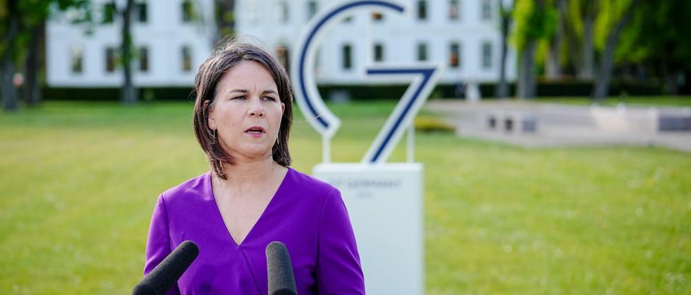 Bundesaußenministerin Annalena Baerbock (Grünen) beim Gipfeltreffens der Außenminister der G7-Gruppe.