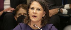 Bundesaußenministerin Annalena Baerbock bim Außenminister-Treffen der UN-Nationen in New York