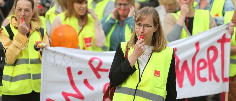 Beschäftigte aus Kindertagesstätten und Horten hatten in den vergangenen Wochen gestreikt.