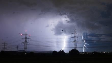 Gewitter über Stuttgart am 20. April 2022