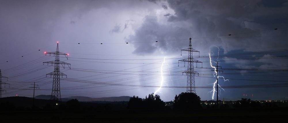 Gewitter über Stuttgart am 20. April 2022
