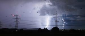 Gewitter über Stuttgart am 20. April 2022