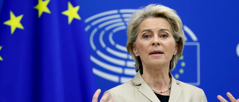 Ursula Von der Leyen, Präsidentin der Europäischen Kommission (am 9. Mai 2022)