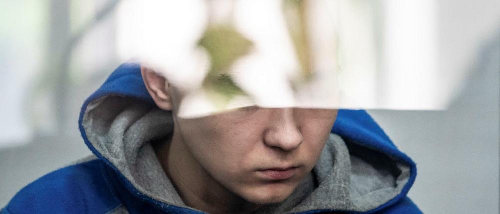 Der russische Soldat Vadim S. vor Gericht in Kiew
