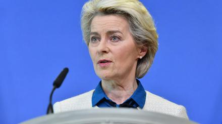 EU-Kommissionschefin Ursula von der Leyen am Mittwoch in Brüssel.