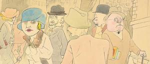 Berlin, die junge Berlin, die junge Millionenstadt. George Grosz’ „Passanten“, 1926.