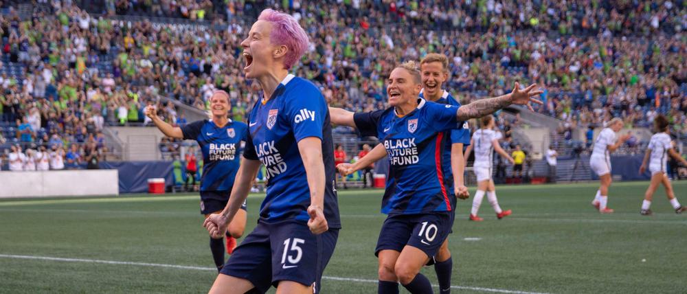 Megan Rapinoe und ihre Kolleginnen kämpfen um Gleichstellung im Fußball.