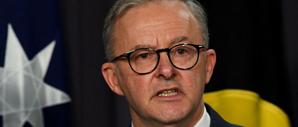 Anthony Albanese, neuer Premierminister von Australien, nach seiner Vereidigung