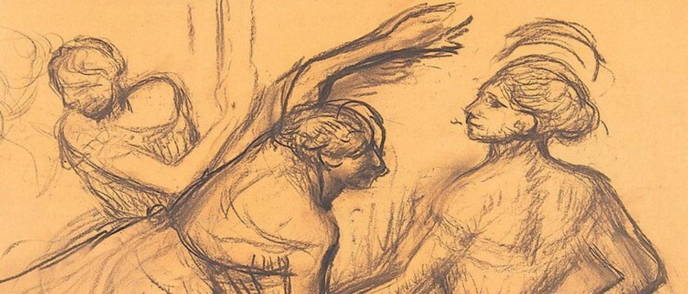 Edgar Degas Balletszene stammt aus der Zeit um 1900.