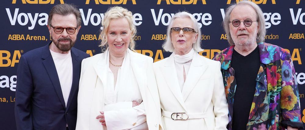 Sie kamen höchstselbst zur Premiere: Björn, Agnetha, Anni-Frid und Benny. 