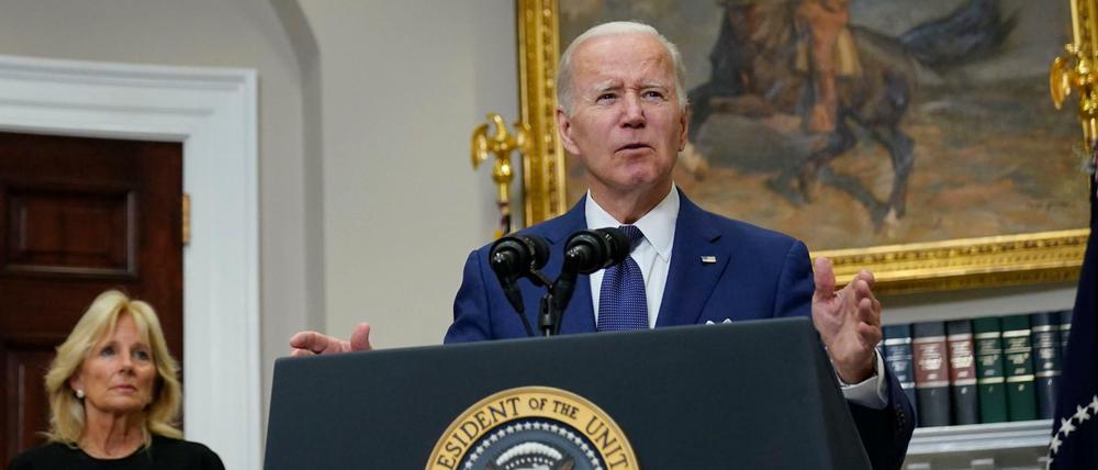 US-Präsident Joe Biden und seine Gattin Jill im Weißen Haus