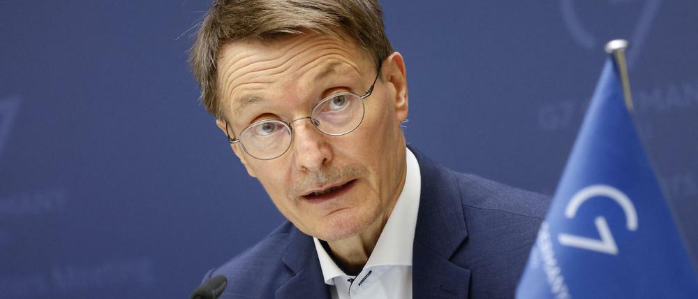 Gesundheitsminister Karl Lauterbach beim G7-Treffen. 