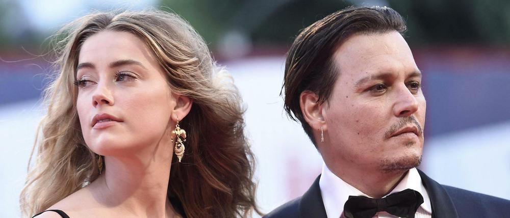 Ein Bild aus besseren Zeiten: Johnny Depp und Amber Heard gemeinsam bei der Premiere von „Black Mass“. (Archivbild 2015)