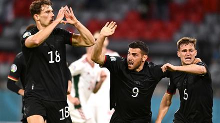 Große Geste. Von der EM 21 ist den Deutschen nur wenig positiv in Erinnerung geblieben. Am ehesten noch der Jubel von Leon Goretzka nach seinem Tor gegen Ungarn.