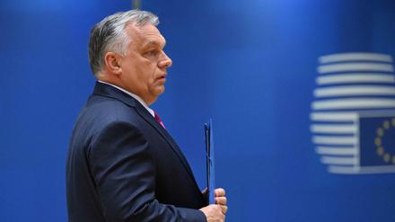 Ungarns Regierungschef Viktor Orbán am Montag in Brüssel.
