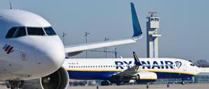 Ryanair hat seine Flugzeugflotte am BER schon verkleinert.