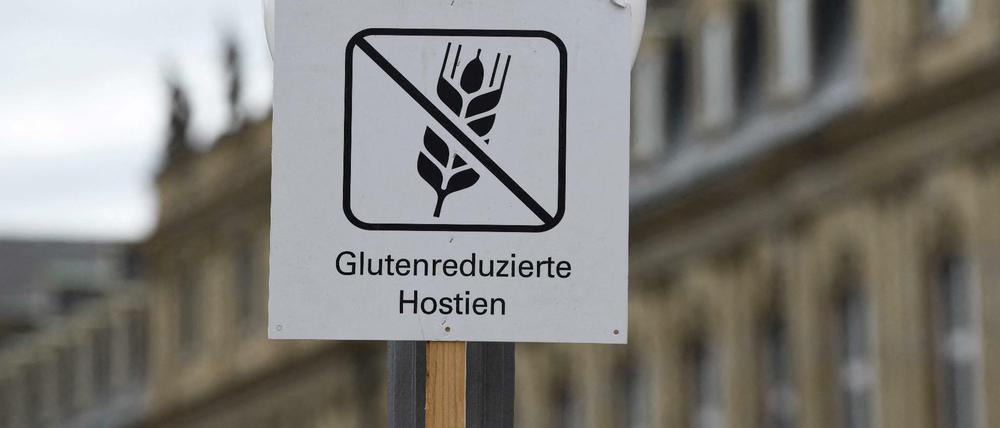 An alles gedacht, voll wurde es trotzdem nicht. Szene vom Katholikentag in Stuttgart.