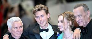 Das Team des "Elvis"-Films: Regisseur Baz Luhrmann, Austin Butler, Olivia DeJonge and Tom Hanks.