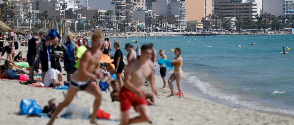 Touristen auf Mallorca.