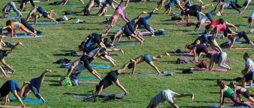 Yogakurse im Park: In Berlin nur noch mit Genehmigung erlaubt.