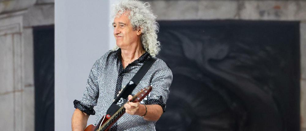 Brian May während der Platin-Party am dritten Tag der Platin-Jubiläumsfeierlichkeiten für Königin Elizabeth II.