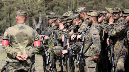 Soldaten der Bundeswehr bei einer Gefechtsübung.