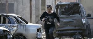 Eine Bewohnerin von Donezk 