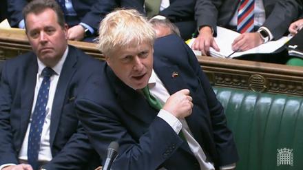 Boris Johnson, Premierminister von Großbritannien, bei der wöchentlichen Fragestunde im Unterhaus 
