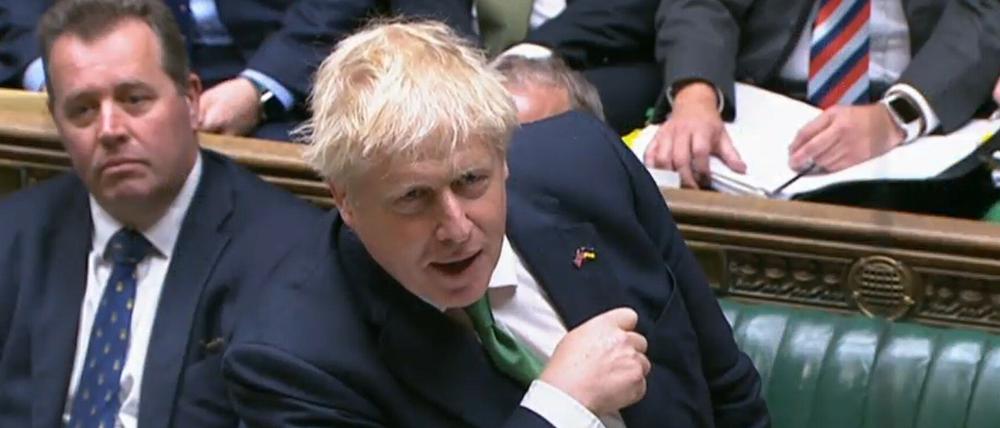 Boris Johnson, Premierminister von Großbritannien, bei der wöchentlichen Fragestunde im Unterhaus