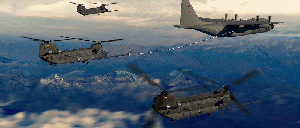 Für fünf Milliarden schafft die Bundeswehr 60 Transporthubschrauber des Typs Chinook CH-47F an. 