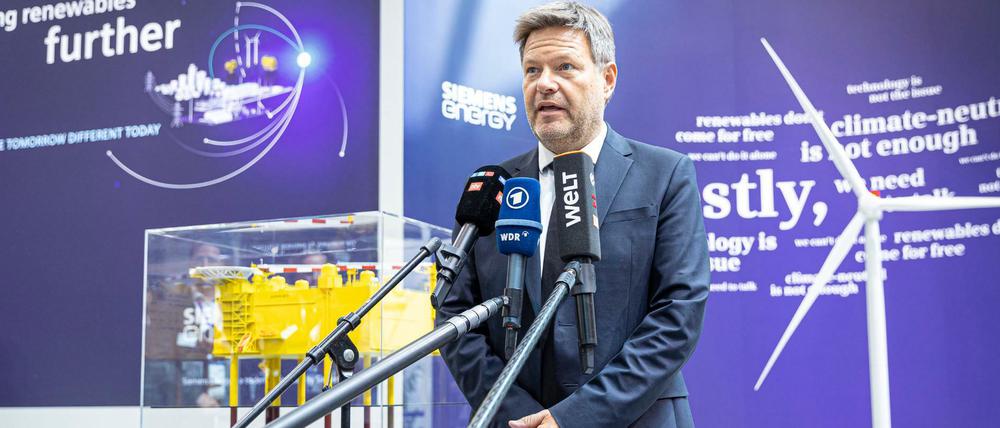 Robert Habeck (Grüne) will schnelle Erfolge bei der Windkraft.