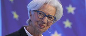 Christine Lagarde, Präsidentin der Europäischen Zentralbank (EZB), bei einer Pressekonferenz.