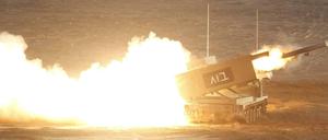 Schwere Waffe: Der Raketenwerfer M270 hat eine Reichweite von bis zu 80 Kilometern.