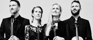 Das Heath Quartet in Originalbesetzung(v.l.) Christopher Murray (Cello), Sara Wolstenholme und Marije Johnston sowie Gary Pomeroy (Bratsche). Für die Primaria Johnston sprang Natalie Klouda ein. 