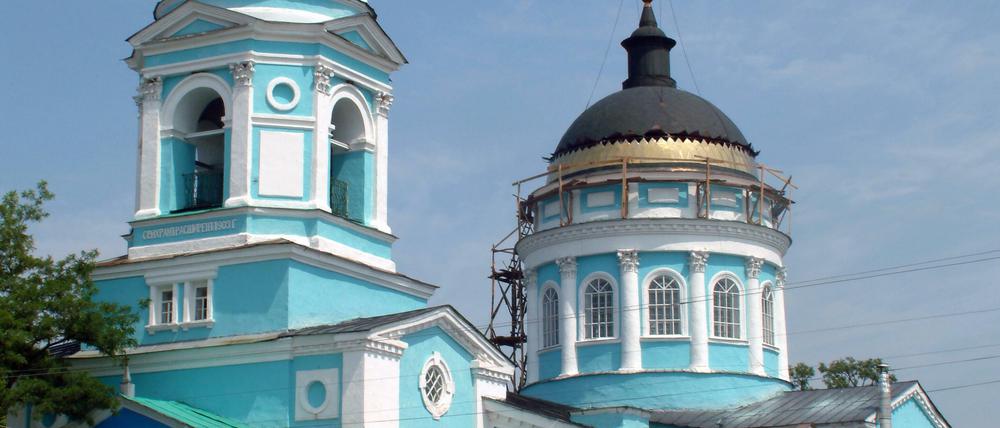 Die Himmelfahrtskirche von Isjum in friedlicheren Zeiten.