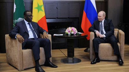Russlands Staatschef Putin (rechts) und AU-Präsident Sall am vergangenen Freitag in Sotschi.