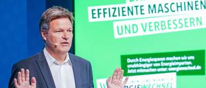 Wirtschaftsminister Robert Habeck am Freitag bei der Vorstellung der Energiespar-Kampagne.